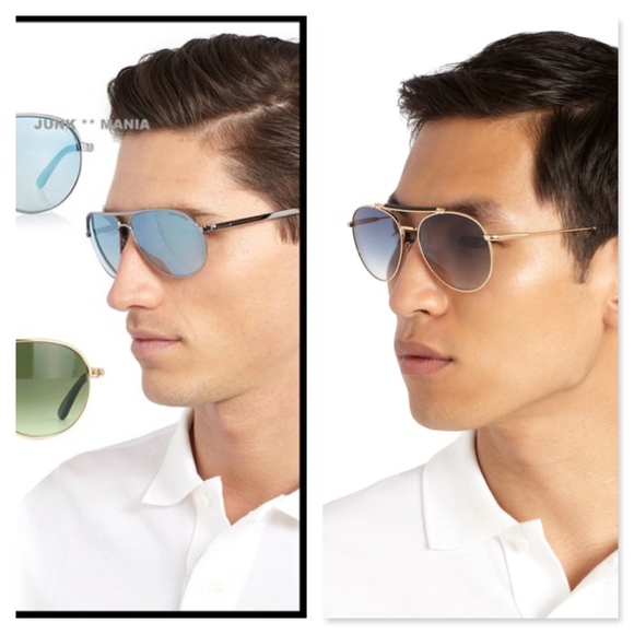 New TOM FORD Blue Aviator Colin Sunglasses - Picture 3 of 8